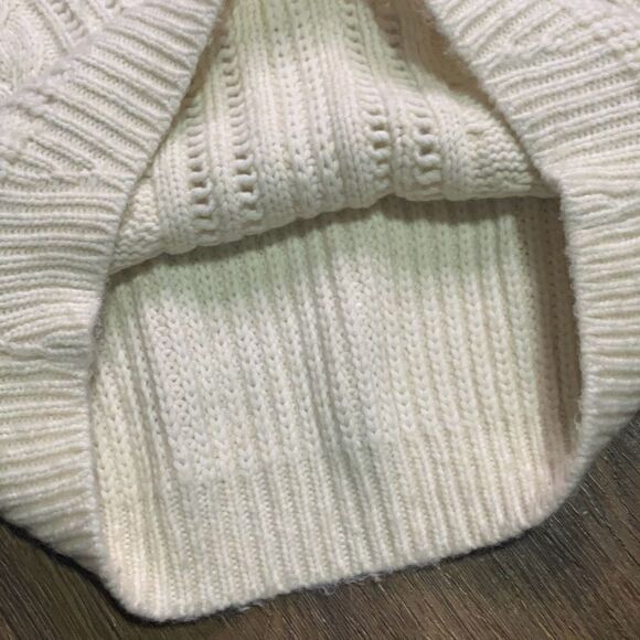 Express off white chic my knit sweater factory distressed soft cozy - Picture 4 of 7